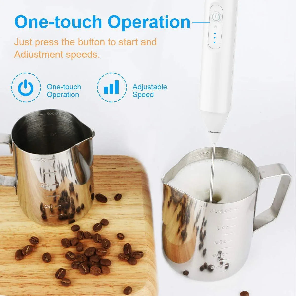 Rechargeable Coffee Beater & Milk Shaker